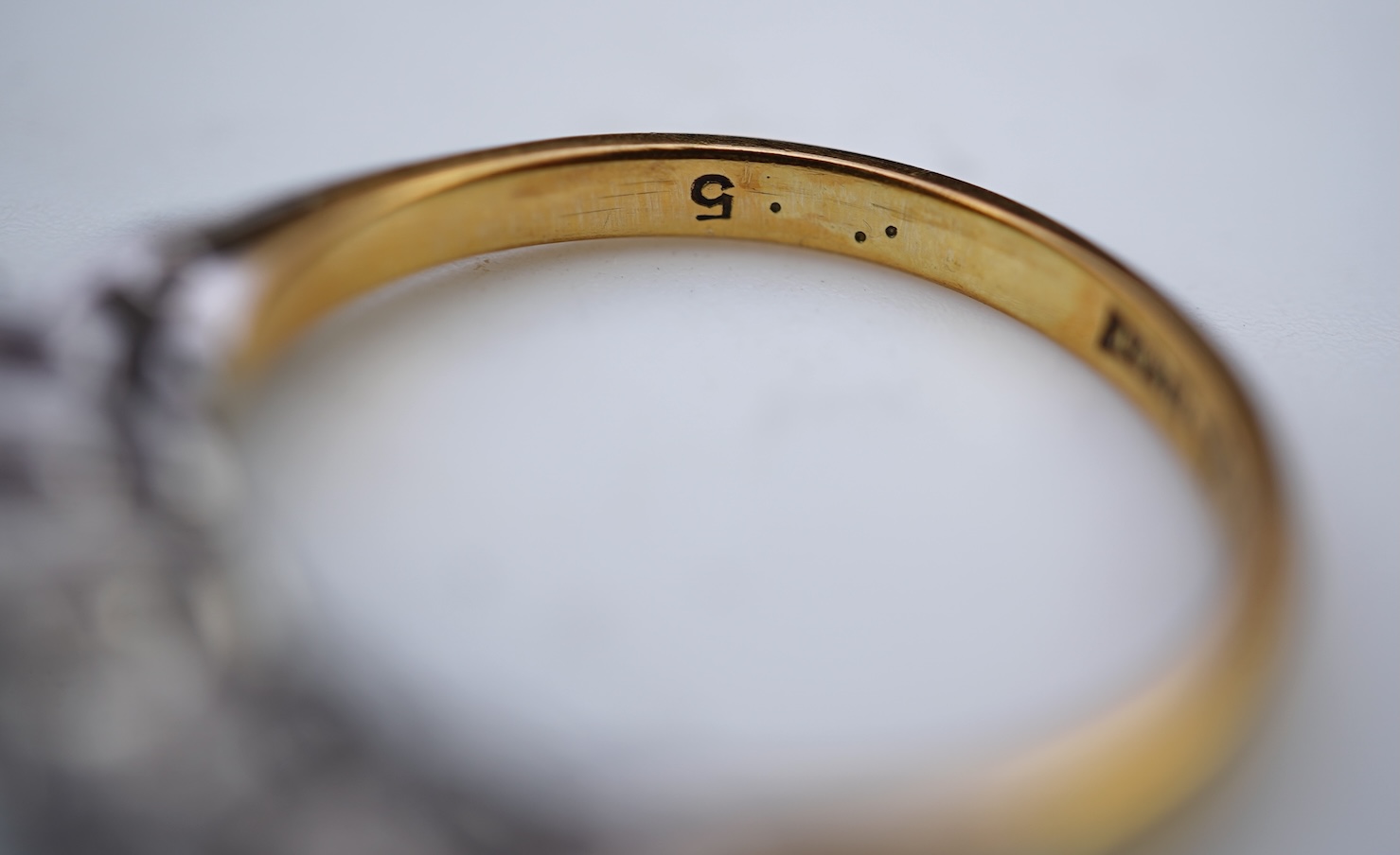 A diamond five-stone ring